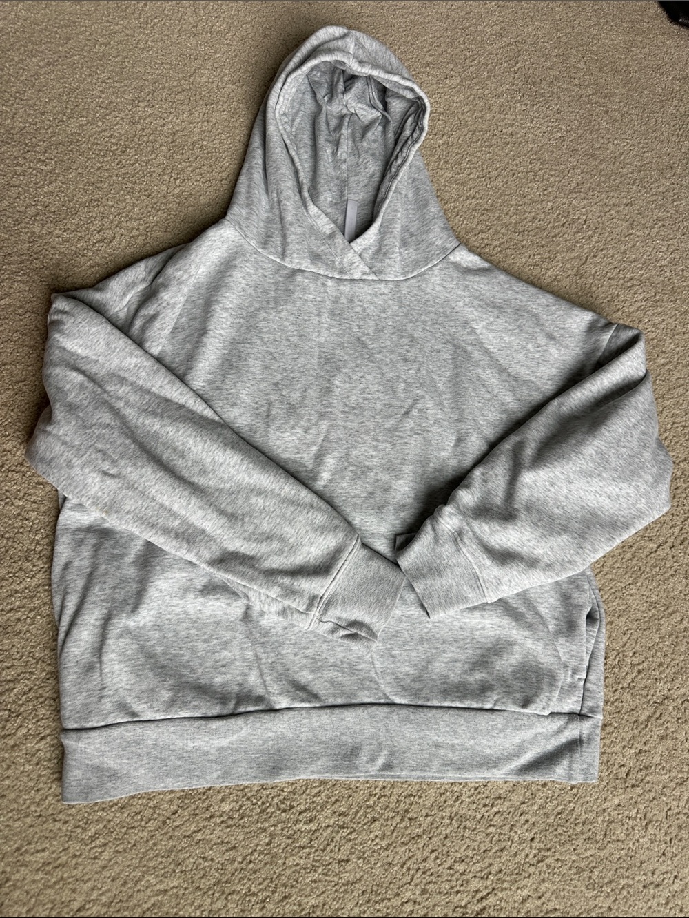 Fabletics Heather Gray Women's Pullover Hoodie in small